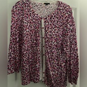 Ann Taylor floral cardigan, XL.